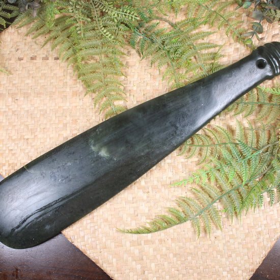 Mere carved from Rimu Pounamu - NZ Greenstone