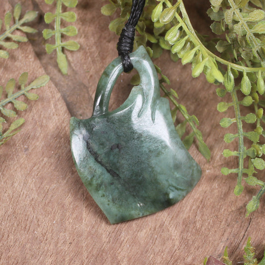 Inanga Pounamu Whai Pendant - NZ Greenstone