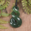 Twist carved from Kawakawa Pounamu - NZ Greenstone