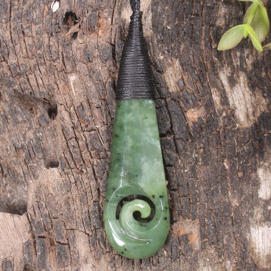 Roimata with Koru Pounamu Pendant - NZ Greenstone