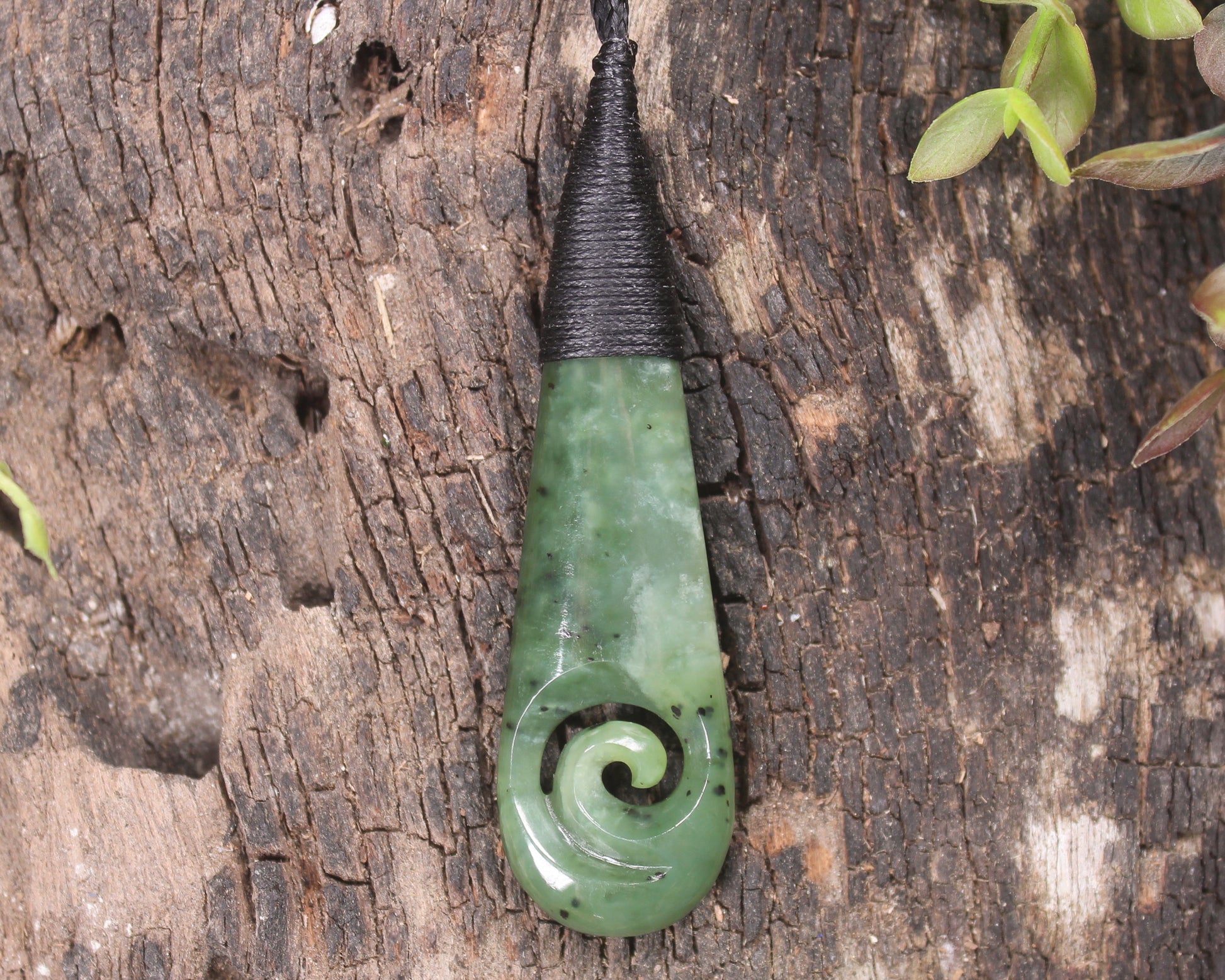 Roimata with Koru Pounamu Pendant - NZ Greenstone