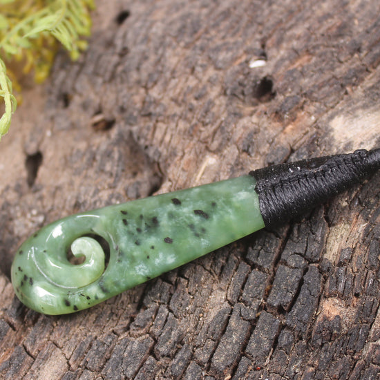 Roimata with Koru Pounamu Pendant - NZ Greenstone