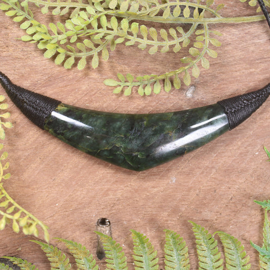 Breastplate or Shield carved from Kawakawa Pounamu - NZ Greenstone