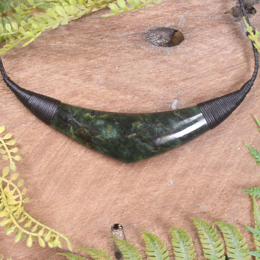 Breastplate or Shield carved from Kawakawa Pounamu - NZ Greenstone