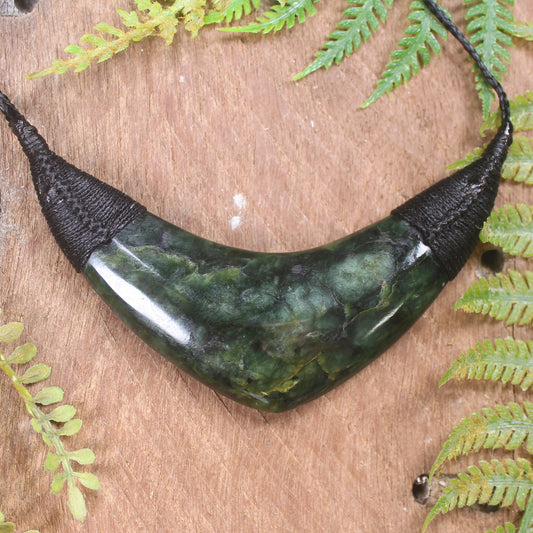 Breastplate or Shield carved from Kawakawa Pounamu - NZ Greenstone