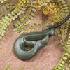 Whale Tail carved from Hapopo Pounamu - NZ Greenstone