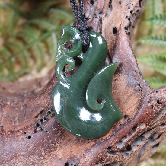 Manaia carved from Inanga Pounamu - NZ Greenstone