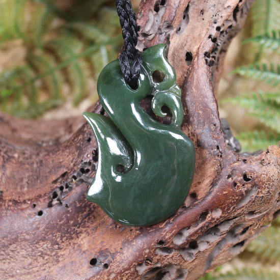 Manaia carved from Inanga Pounamu - NZ Greenstone