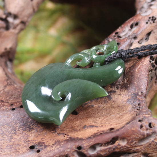 Manaia carved from Inanga Pounamu - NZ Greenstone
