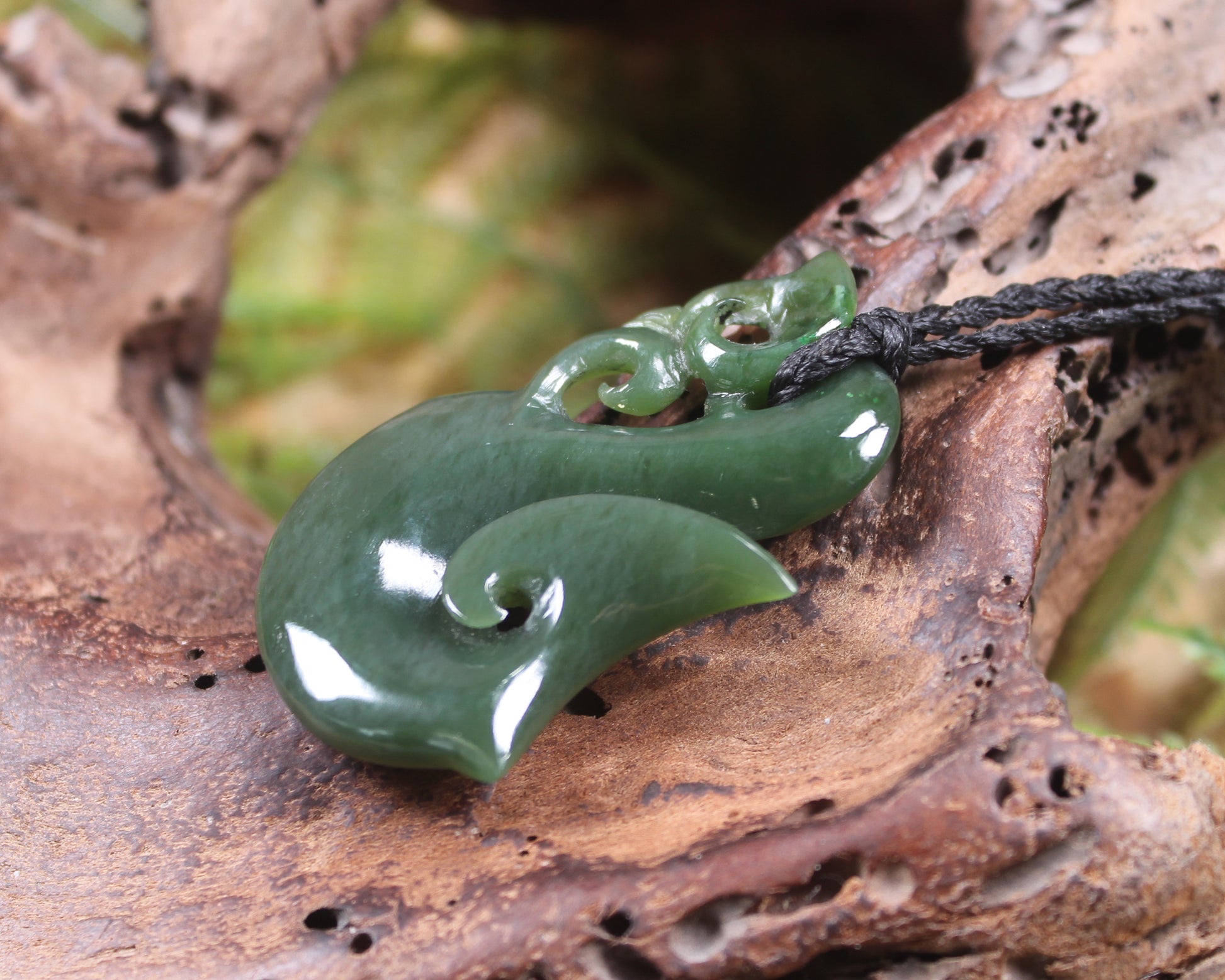 Manaia carved from Inanga Pounamu - NZ Greenstone