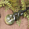 Twist carved from Rimu Pounamu - NZ Greenstone
