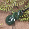 Twist or Pikorua carved from Inanga  Pounamu - NZ Greenstone