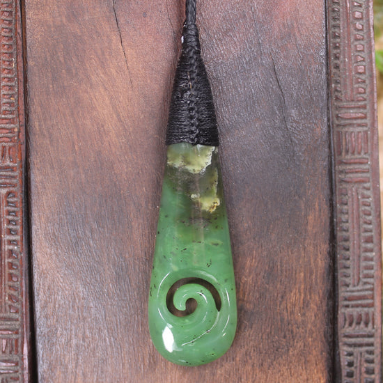 Roimata with Koru Pounamu Pendant - NZ Greenstone
