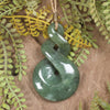 Twist or Pikorua carved from Hapopo Pounamu - NZ Greenstone