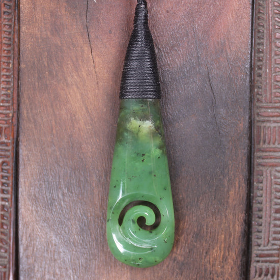 Roimata with Koru Pounamu Pendant - NZ Greenstone