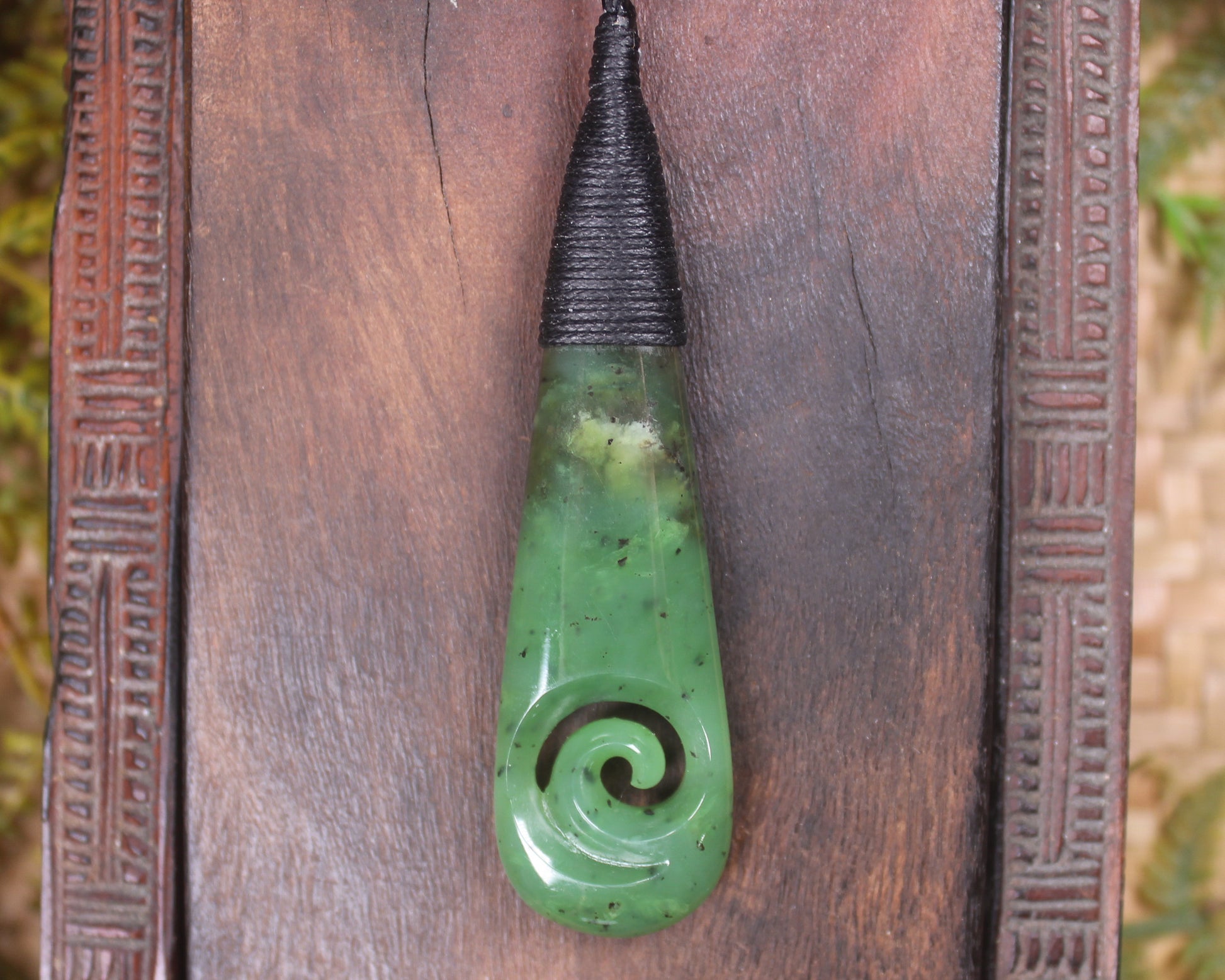 Roimata with Koru Pounamu Pendant - NZ Greenstone