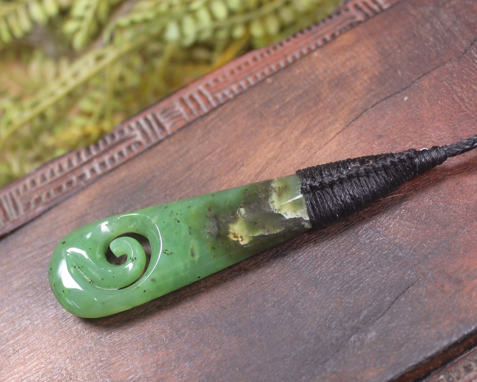 Roimata with Koru Pounamu Pendant - NZ Greenstone