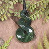 Twist carved from Kawakawa Pounamu - NZ Greenstone