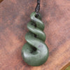 Twist or Pikorua carved from Hapopo Pounamu - NZ Greenstone