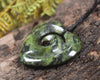 Heart with Koru carved from Douglas Creek Pounamu - NZ Greenstone