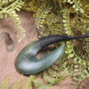 Hei Matau or Fish Hook carved from Inanga Pounamu - NZ Greenstone