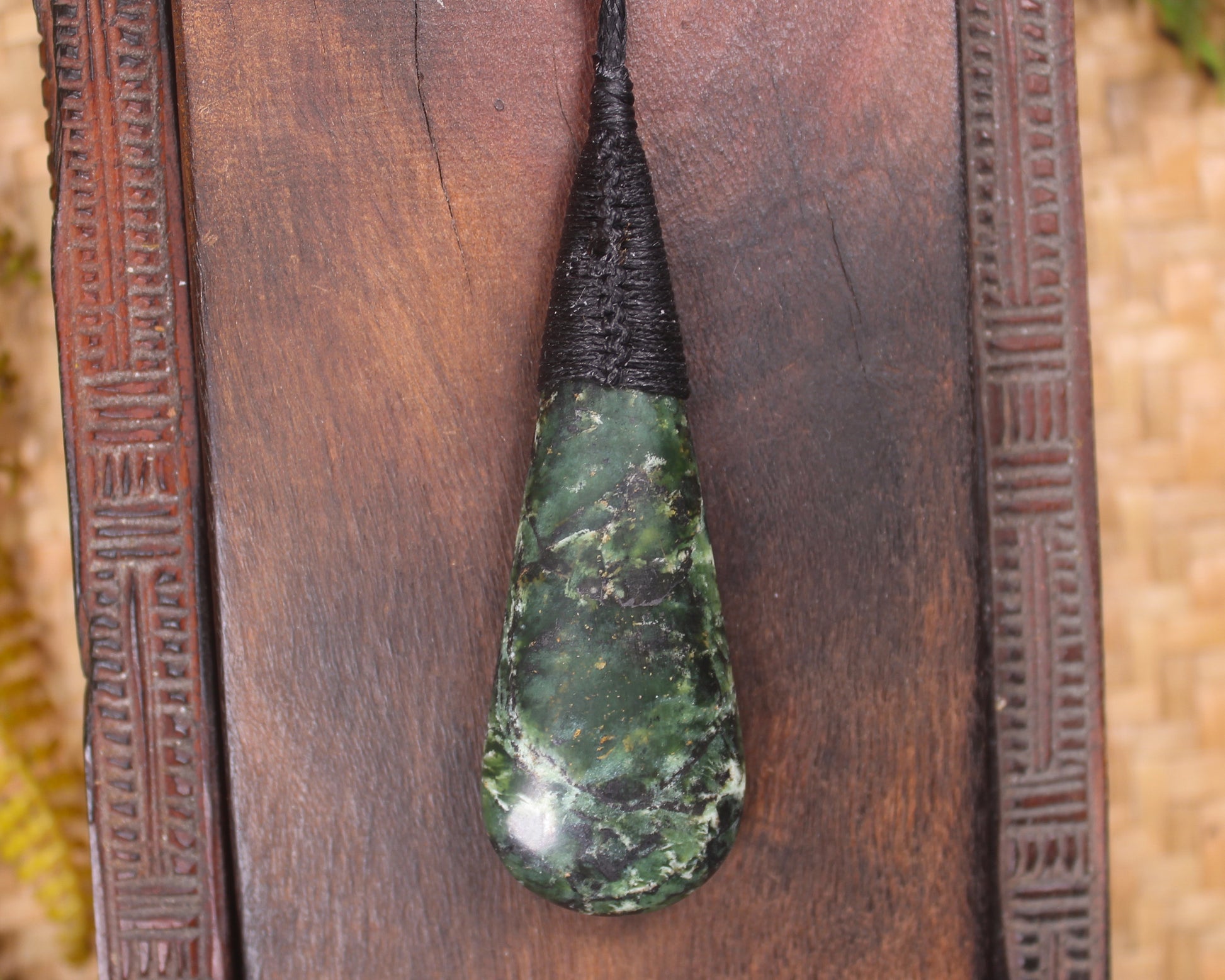 Roimata Teardrop carved from Douglas Creek Pounamu - NZ Greenstone