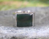 Sterling Silver Kawakawa Pounamu Ring - NZ Greenstone