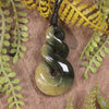 Twist or Pikorua carved from Flower Jade Pounamu - NZ Greenstone