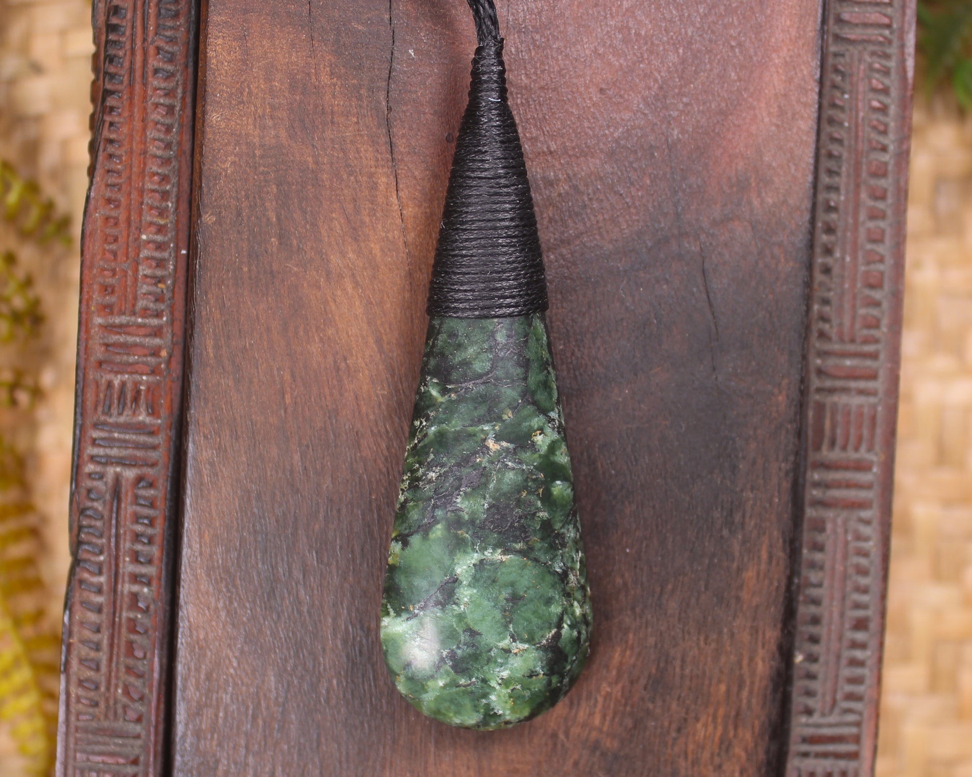 Roimata Teardrop carved from Douglas Creek Pounamu - NZ Greenstone