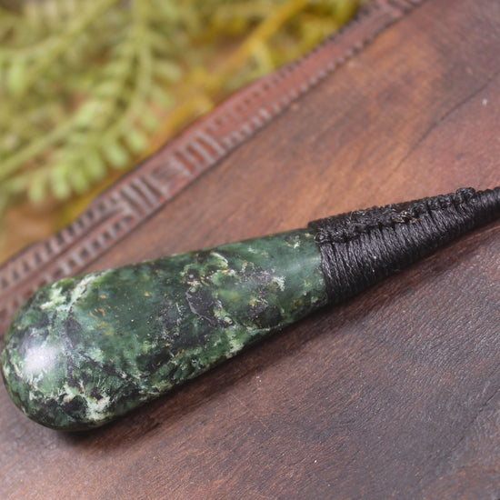 Roimata Teardrop carved from Douglas Creek Pounamu - NZ Greenstone