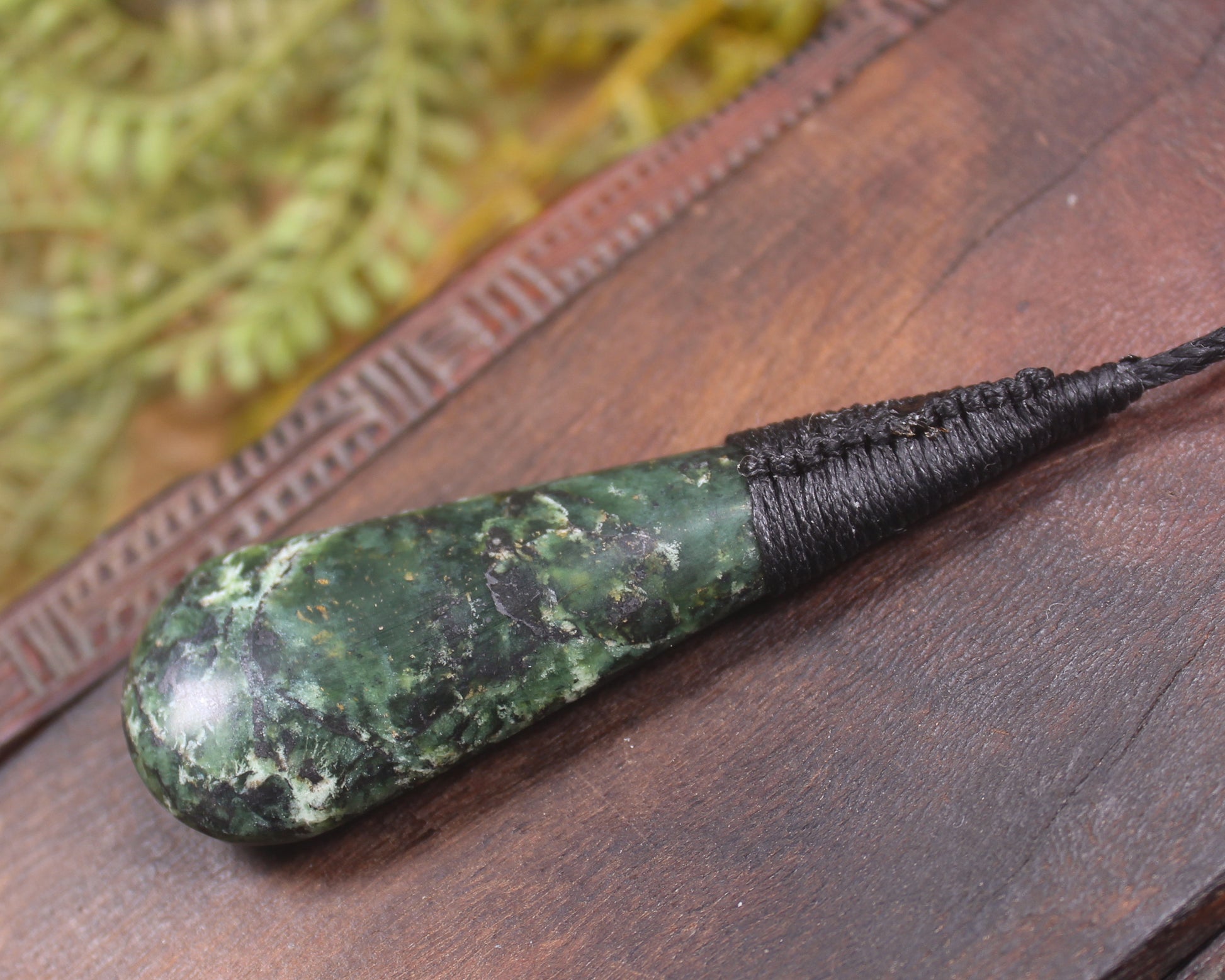Roimata Teardrop carved from Douglas Creek Pounamu - NZ Greenstone