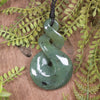 Twist or Pikorua carved from Hapopo Pounamu - NZ Greenstone