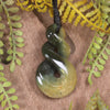 Twist or Pikorua carved from Flower Jade Pounamu - NZ Greenstone