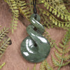 Twist or Pikorua carved from Hapopo Pounamu - NZ Greenstone