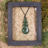 Framed Hapopo Pounamu Twist Pendant - NZ Greenstone