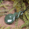 Twist or Pikorua carved from Hapopo Pounamu - NZ Greenstone