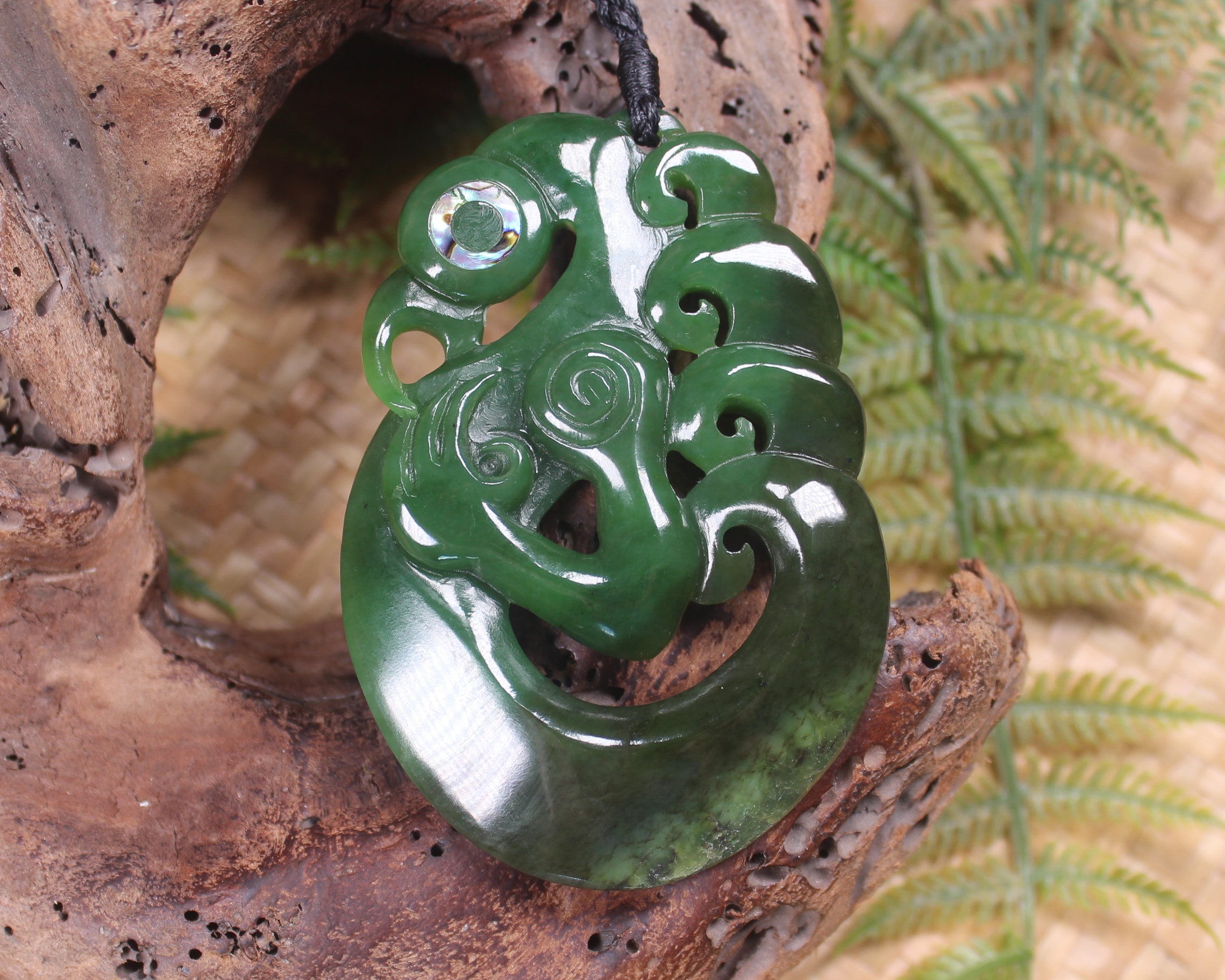 Manaia carved from Hapopo Pounamu - NZ Greenstone