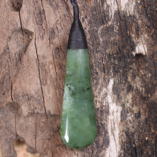 Roimata Teardrop carved from Hapopo Pounamu - NZ Greenstone