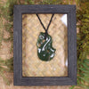 Framed Hapopo Pounamu Manaia Pendant - NZ Greenstone