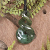 Twist or Pikorua carved from Hapopo Pounamu - NZ Greenstone