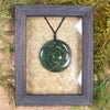 Framed Hapopo Pounamu Koru Pendant - NZ Greenstone
