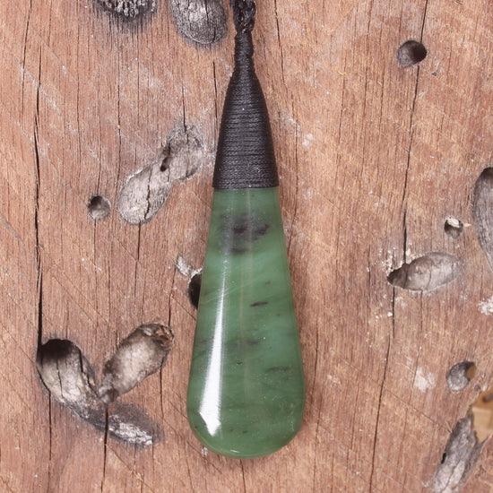 Roimata Teardrop carved from Hapopo Pounamu - NZ Greenstone