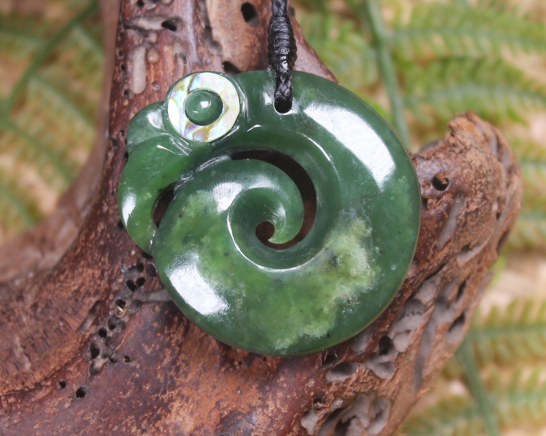 Koropepe carved from Hapopo Pounamu - NZ Greenstone