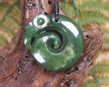 Koropepe carved from Hapopo Pounamu - NZ Greenstone