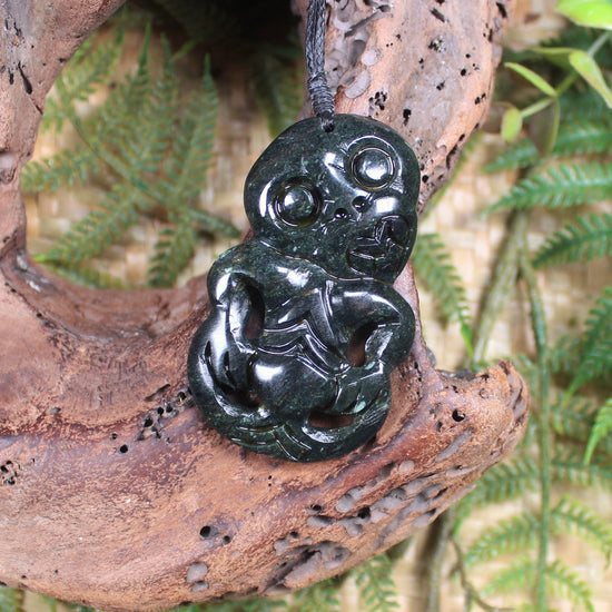 Hei Tiki carved from NZ Serpentine