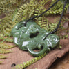 Manaia pendant carved from Rimu Pounamu - NZ Greenstone