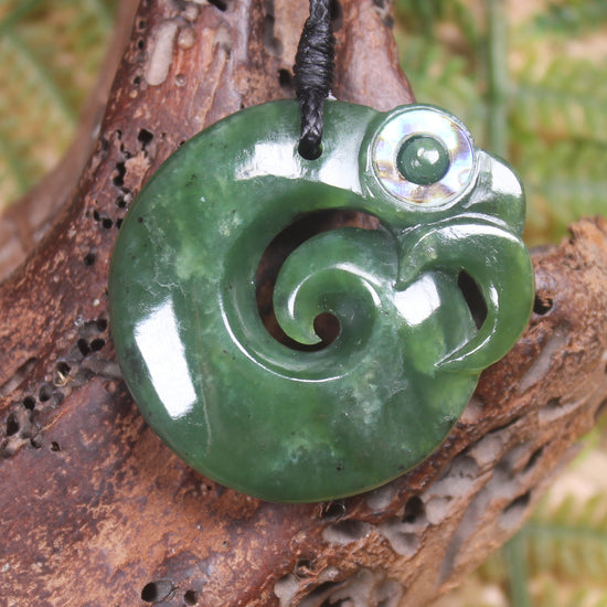 Koropepe carved from Hapopo Pounamu - NZ Greenstone