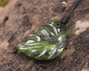 Kawakawa leaves carved from Douglas Creek Pounamu - NZ Greenstone