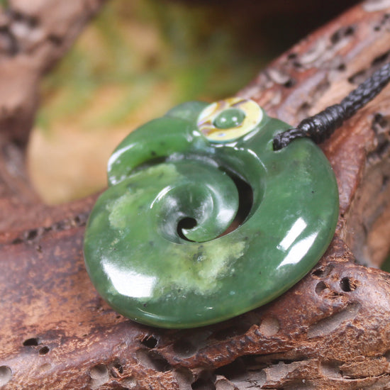 Koropepe carved from Hapopo Pounamu - NZ Greenstone