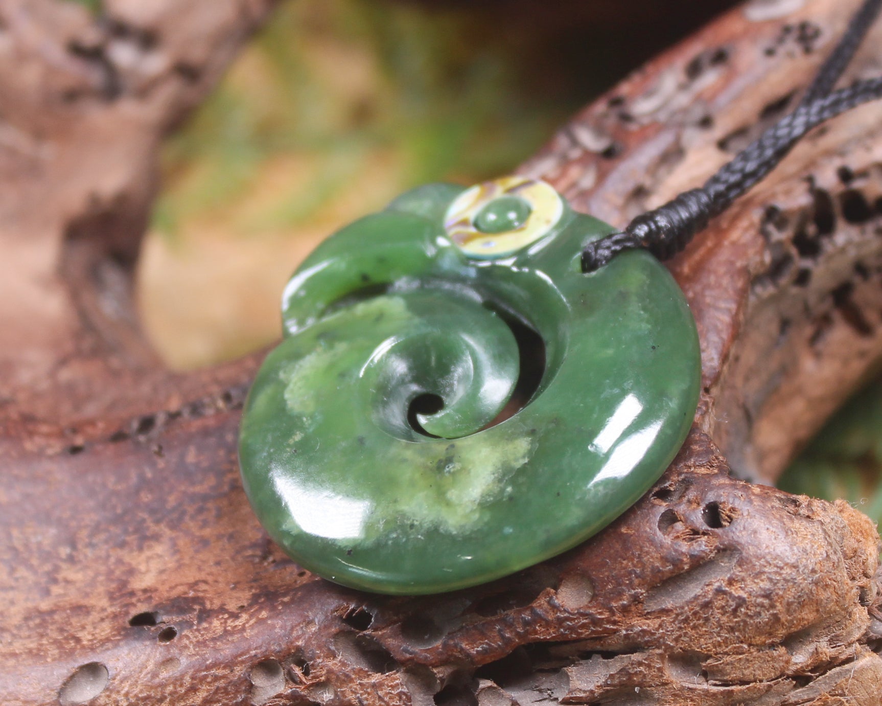 Koropepe carved from Hapopo Pounamu - NZ Greenstone